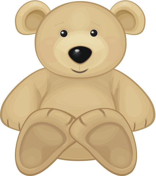 矢量可爱熊孤立。图片下载