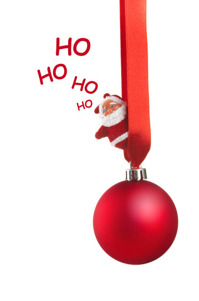 圣诞球和圣诞老人图片下载