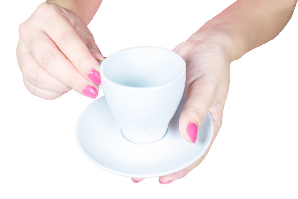 女性手捧杯图片下载