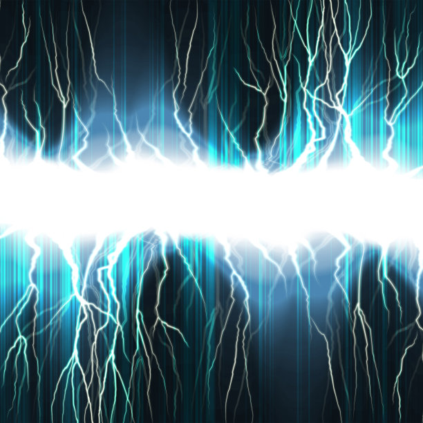 黑暗中闪电的电光图片下载