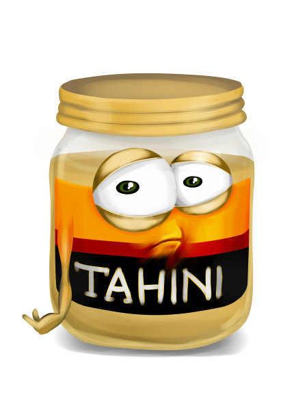 悲伤的芝麻酱罐，失望的芝麻酱卡通人物，表达悲伤图片下载