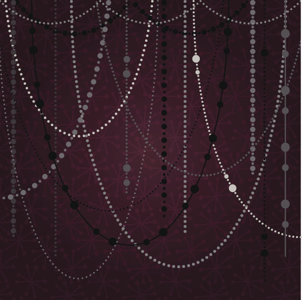 抽象矢量背景与悬挂花环和灯光图片下载