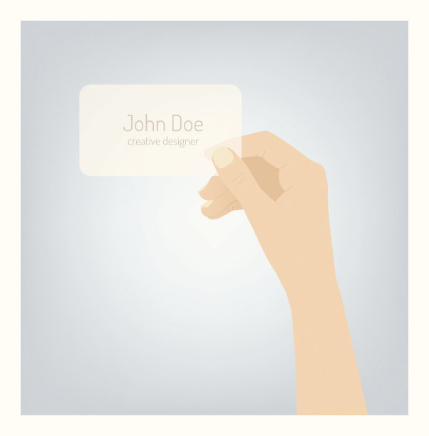 手握个人名片插图图片下载