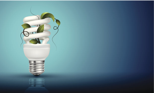 绿色的节能灯图片下载