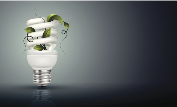 节能灯的黑色背景图片下载