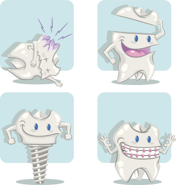 四个牙齿图片下载