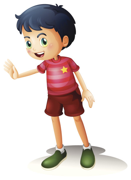 穿条纹衬衫的男孩图片下载