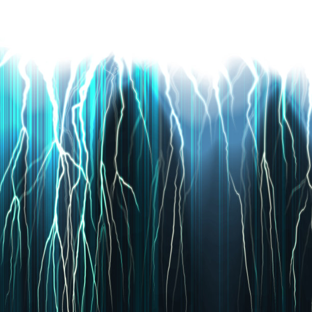 黑暗中闪电的电光图片下载