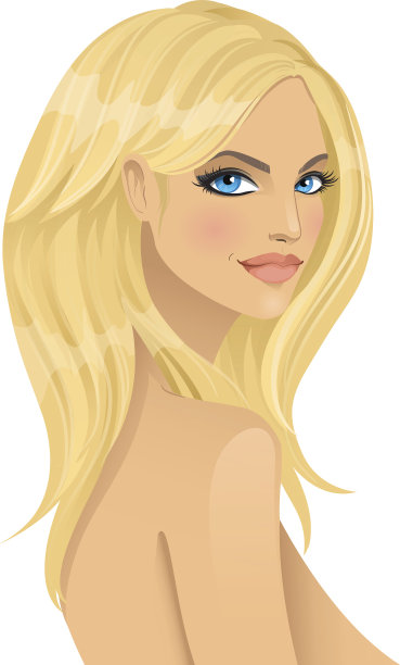 美女插画素材ID：101338984