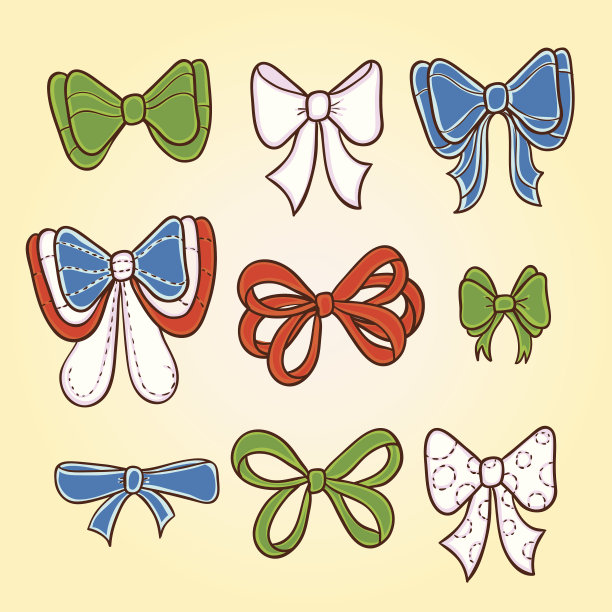 可爱的蝴蝶结集图片下载