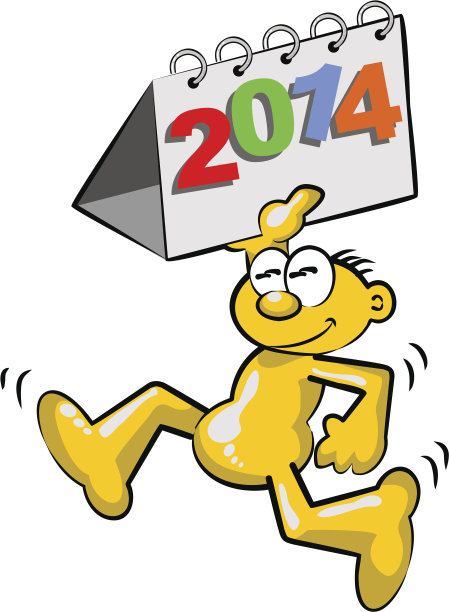 手拿2014年日历的小男孩图片下载