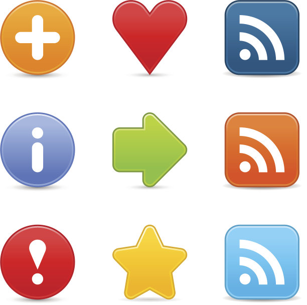 缎子图标设置网络互联网圆方形按钮白色背景图片下载