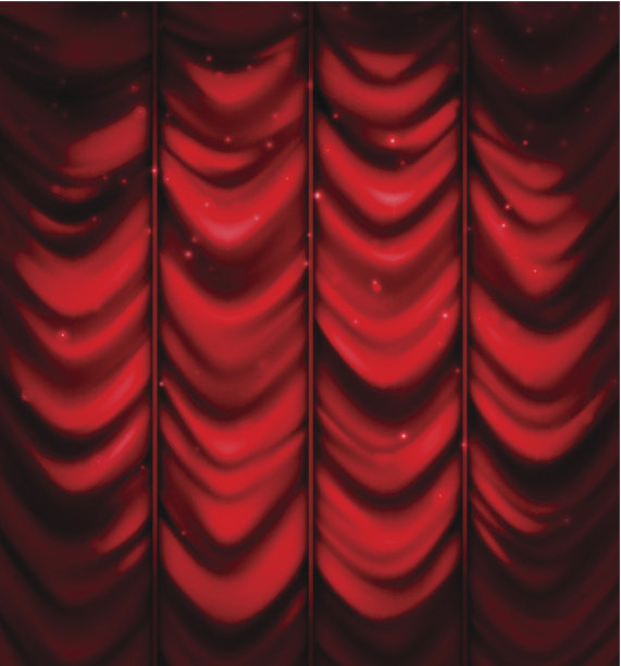 红色的窗帘图片下载