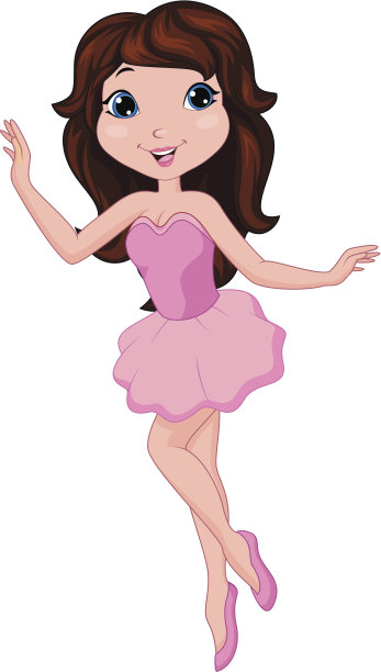 美丽的女孩卡通图片下载