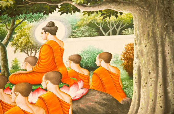 泰国传统壁画《佛的一生》图片下载