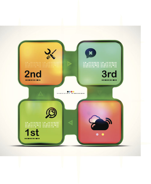 矢量光泽霓虹信息图表图片下载