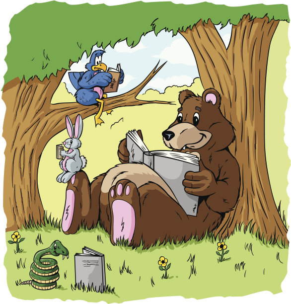 动物的阅读图片下载