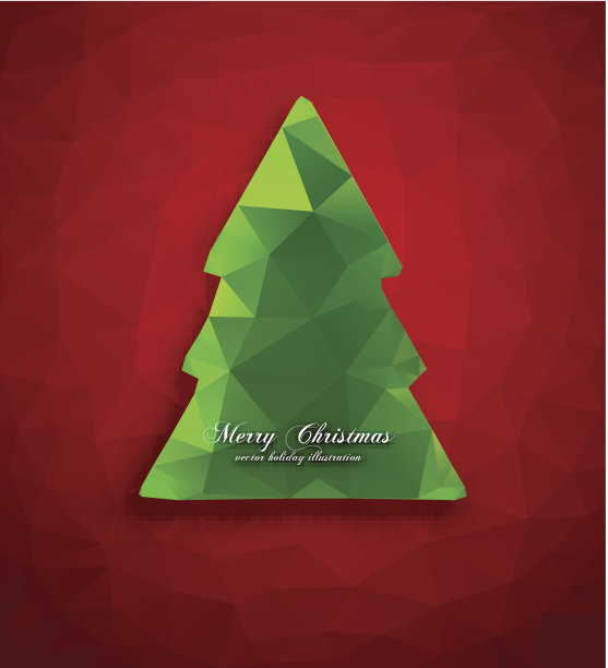 抽象几何圣诞树图片下载