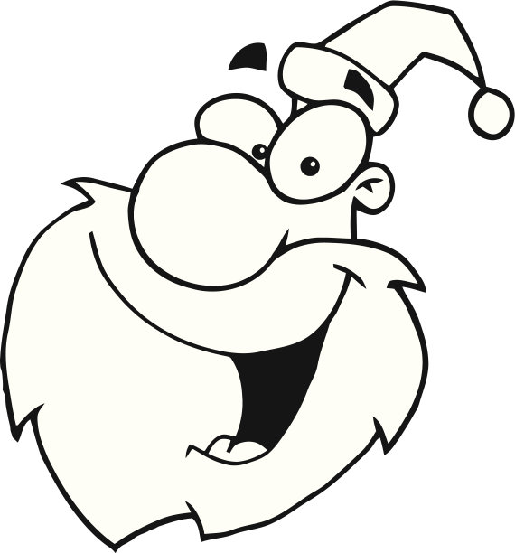 黑白圣诞老人头快乐图片下载