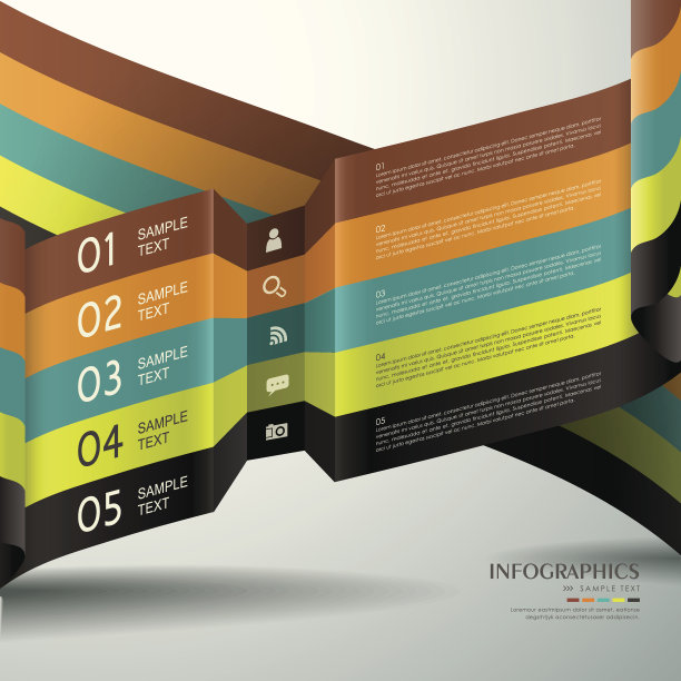 摘要三维纸张信息图图片下载