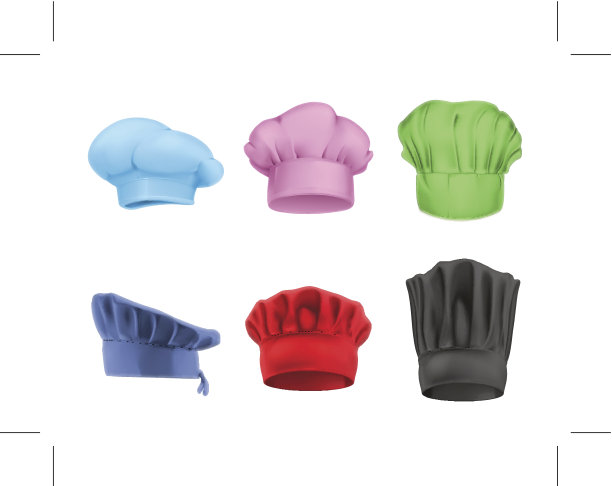 厨师帽多色套装图片下载