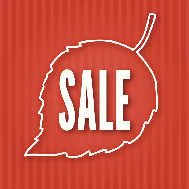 秋天的折扣。向量秋天树叶图片下载