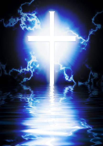 发光的十字架图片下载