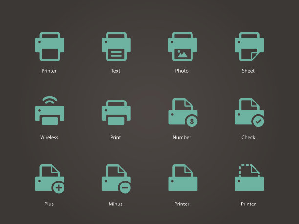 打印机图标。图片下载