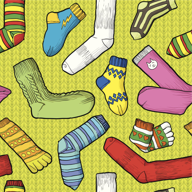 颜色的袜子图片下载