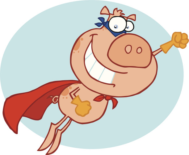 带背景的超级猪图片下载