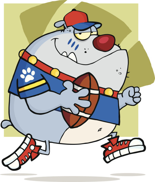 灰色足球斗牛犬奔跑与球和背景图片下载