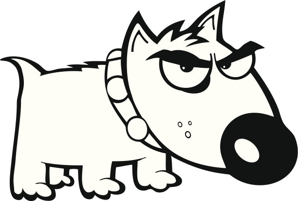 黑白狗斗牛梗图片下载