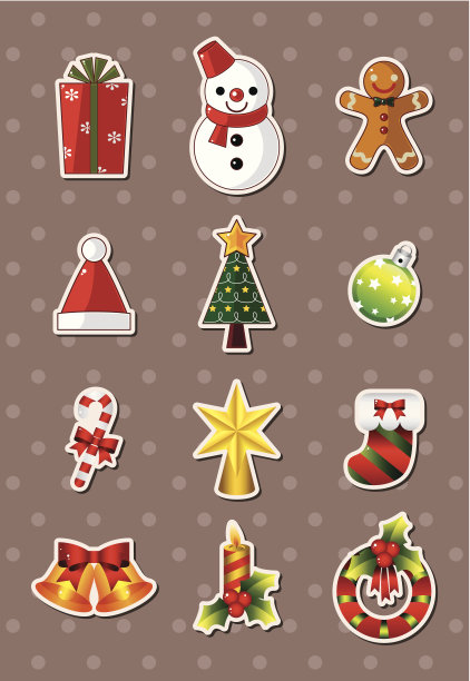 圣诞贴纸图片下载