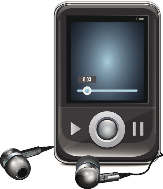 Mp3播放器与迷你耳机图片下载