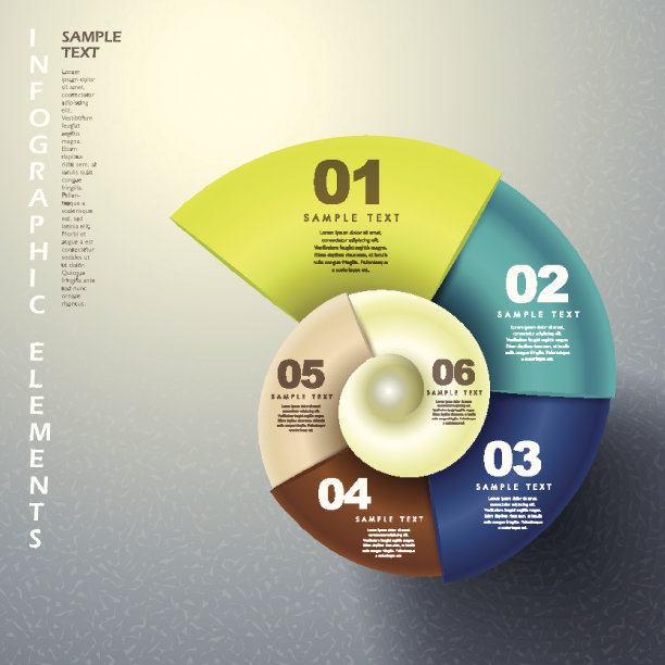 抽象三维螺旋信息图图片下载