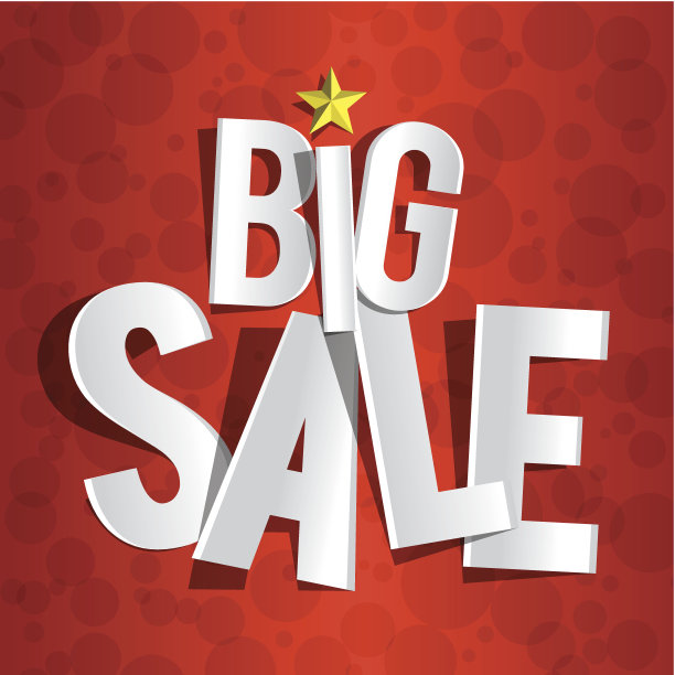 红色背景上的创意大促销图片下载