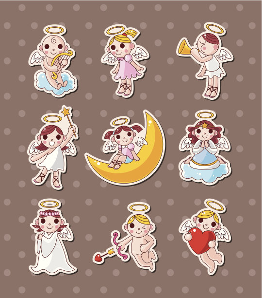 天使贴纸图片下载