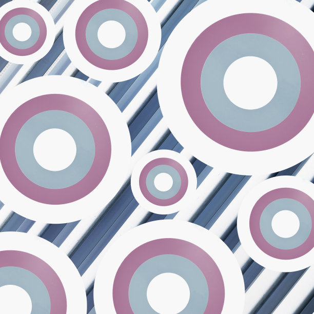 带条纹背景的复古圆图片下载