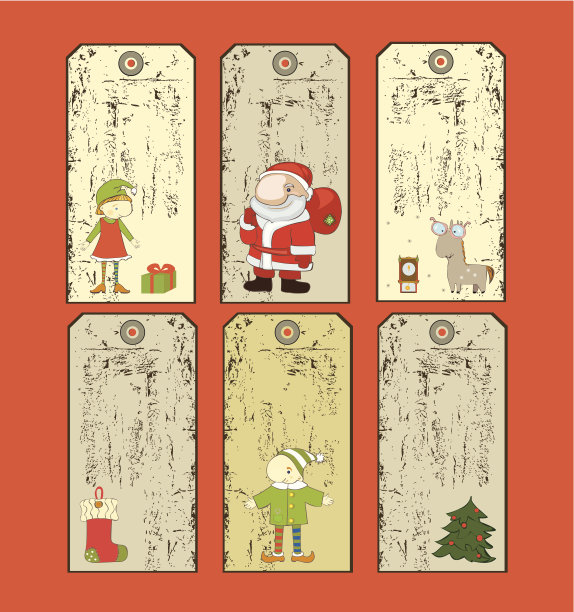 圣诞节或新年的标签图片下载