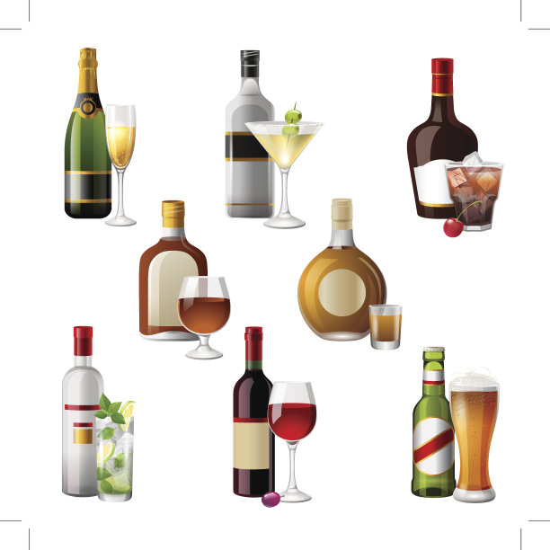 酒精饮料和鸡尾酒图片下载