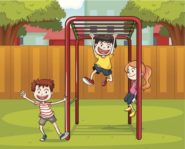 儿童和猴架图片下载