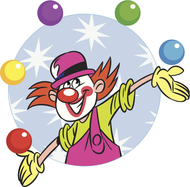 马戏团小丑的球图片下载