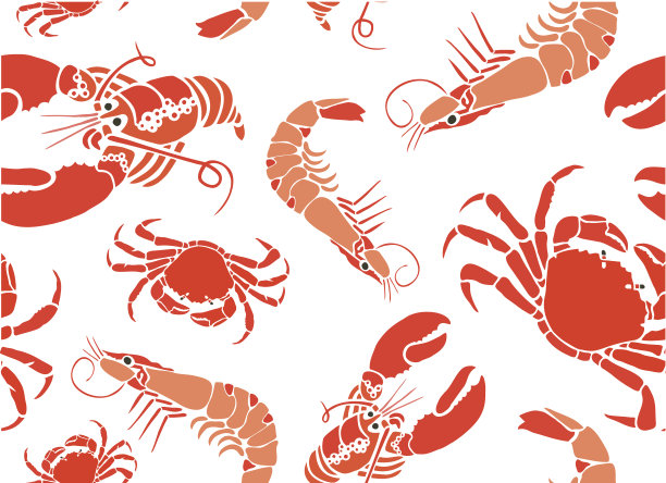 清凉海鲜无缝模式图片下载