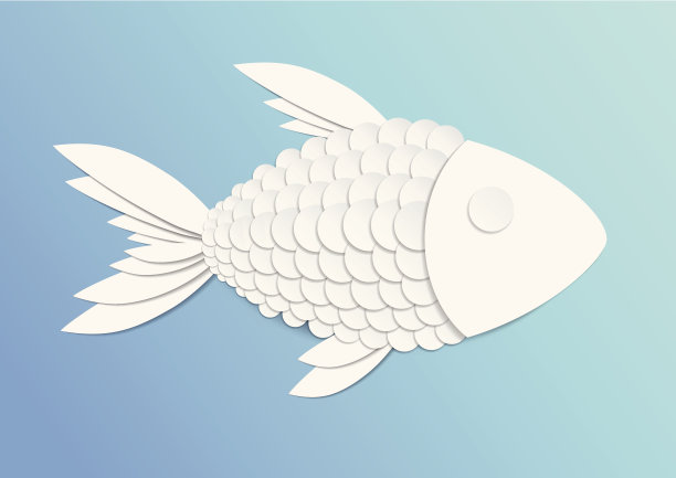 向量纸鱼素材图片