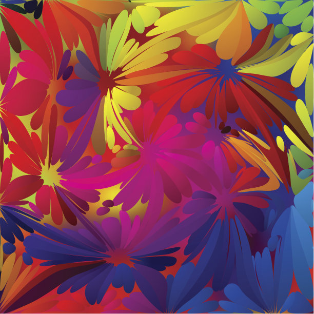 彩色背景水彩画图片下载