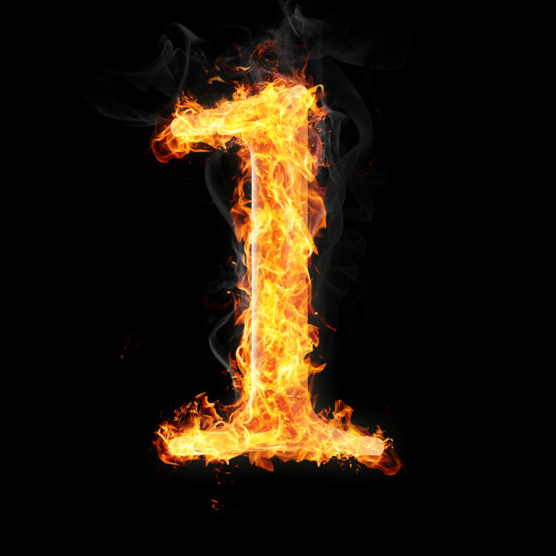 字体，数字和符号在火不同的目的图片下载