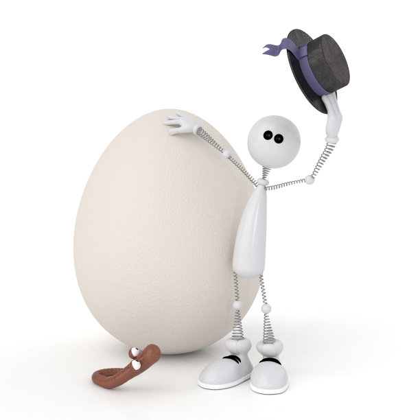 拿着医用注射器的3D白人。图片下载