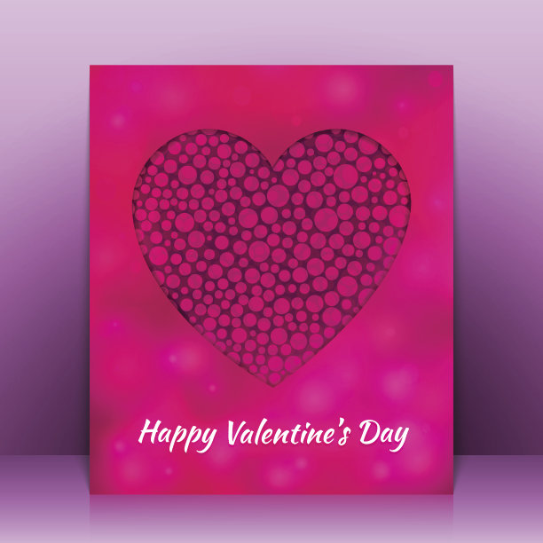 情人节贺卡带着迷离的心。向量的背景图片下载