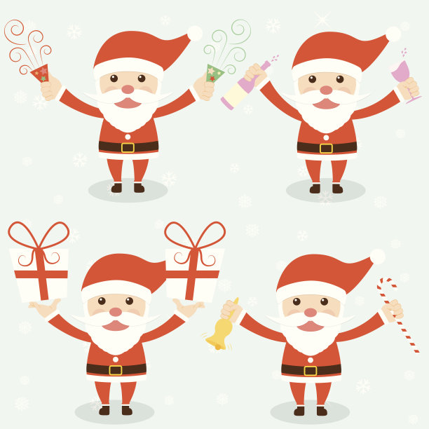 圣诞节，圣诞老人可爱的性格。图片下载