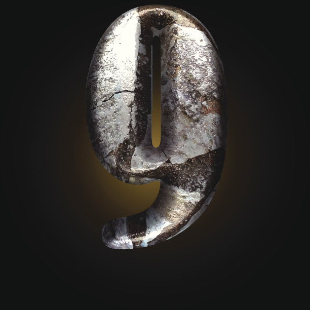 向量旧石字母图片下载